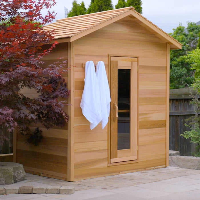 Smartmak® Outdoor Cabin Sauna Square Steam Sauna with Mobile-app Control System - Cabin 4