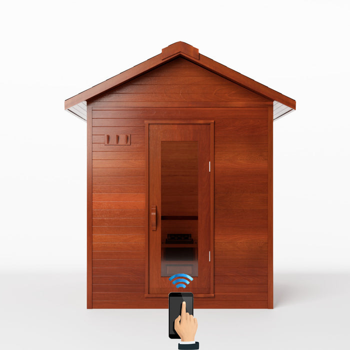Smartmak® Outdoor Cabin Sauna Square Steam Sauna with Mobile-app Control System - Cabin 2