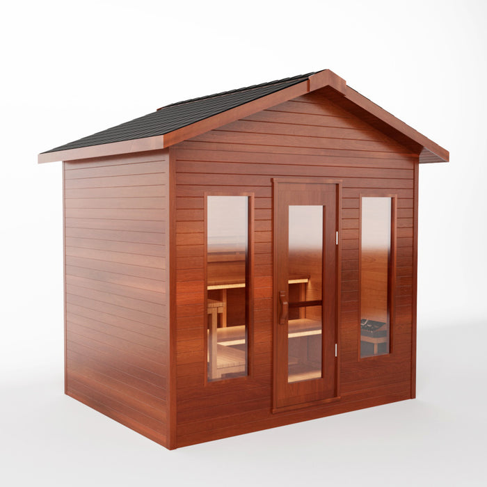 Smartmak® Outdoor Cabin Sauna Square Steam Sauna with Mobile-app Control System - Cabin 4