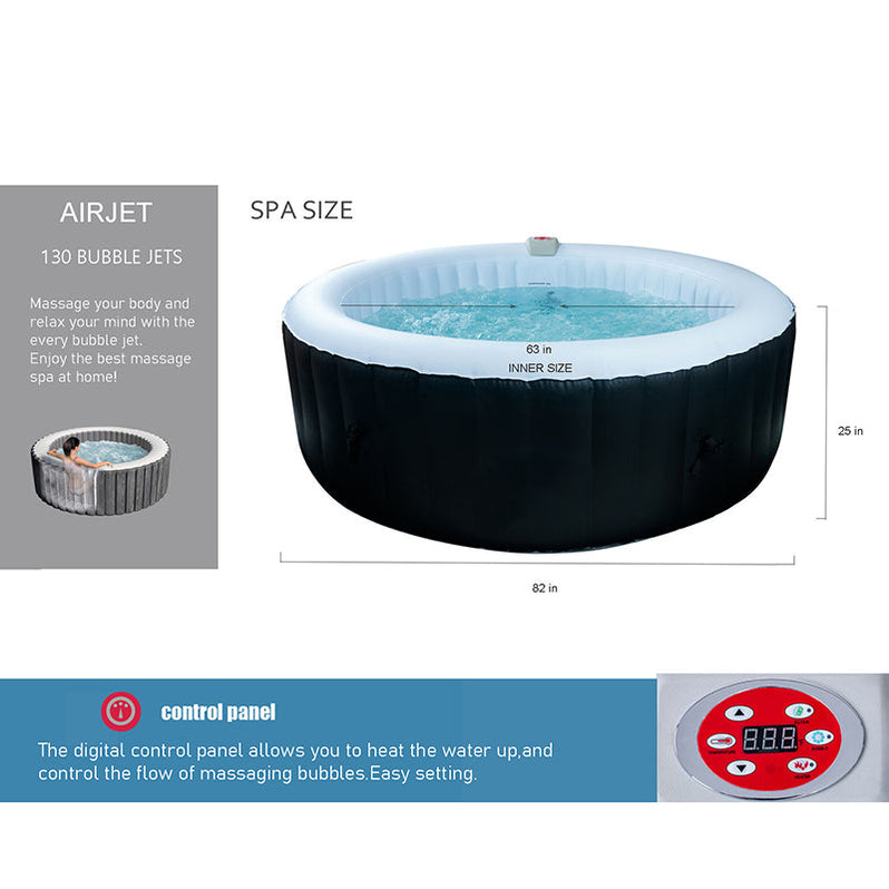 Smartmak Inflatable Hot Tubs Outdoor and Indoor Whirlpool Spa For 2-4